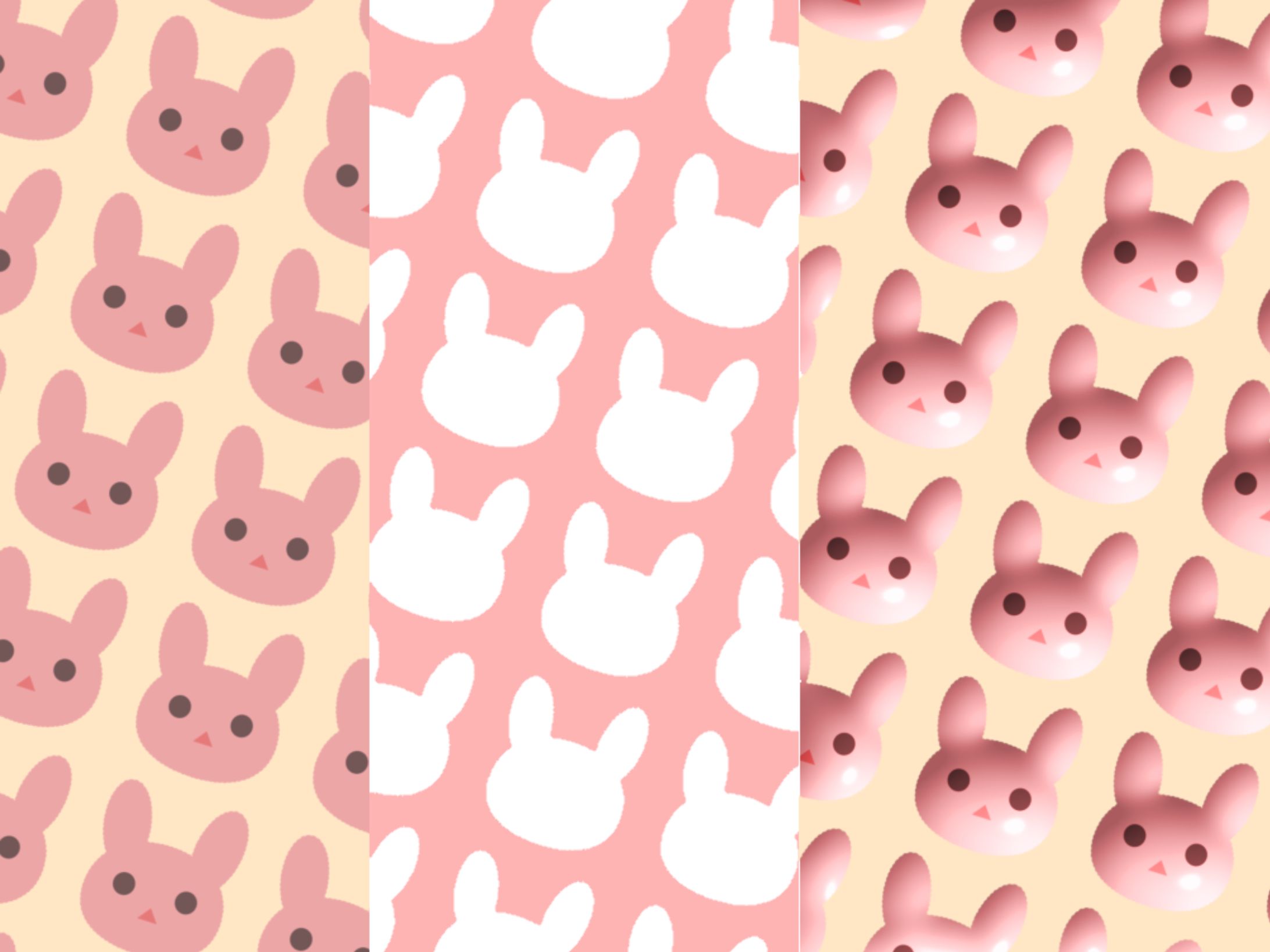 🐰パターン柄⌇うさぎのパターン柄-1