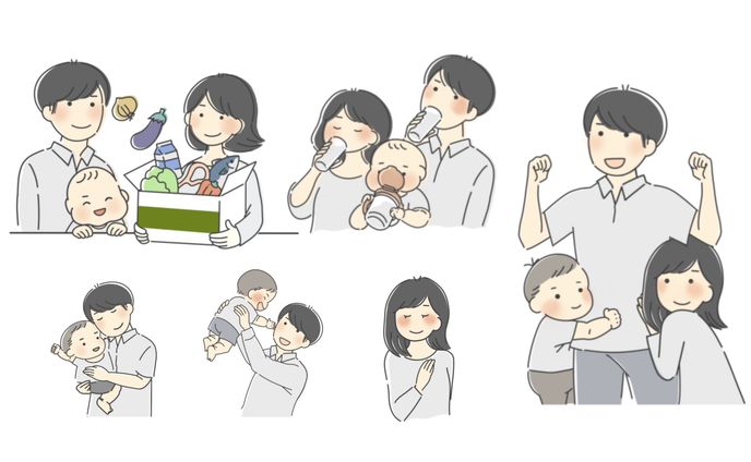 日常、イラスト