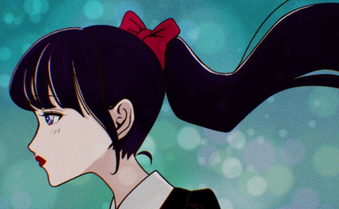赤いリボンの女の子