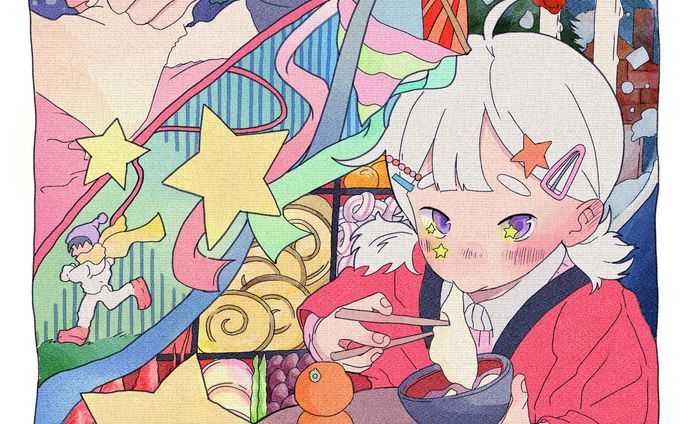 【お仕事】中学校冬休みのしおり表紙