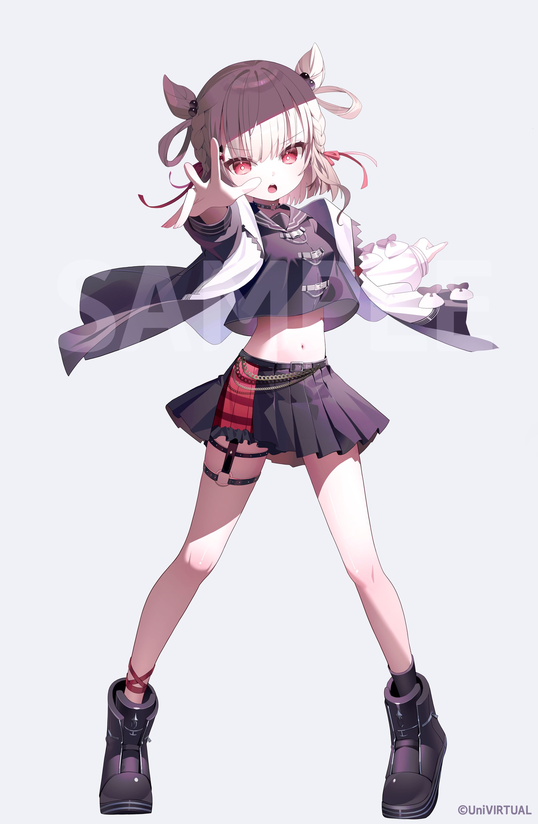 UniVIRTUAL白玖ウタノ様Original Song『Door→』MVイラスト4点-1