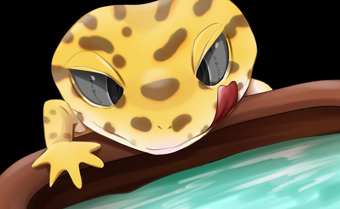 イラスト、爬虫類