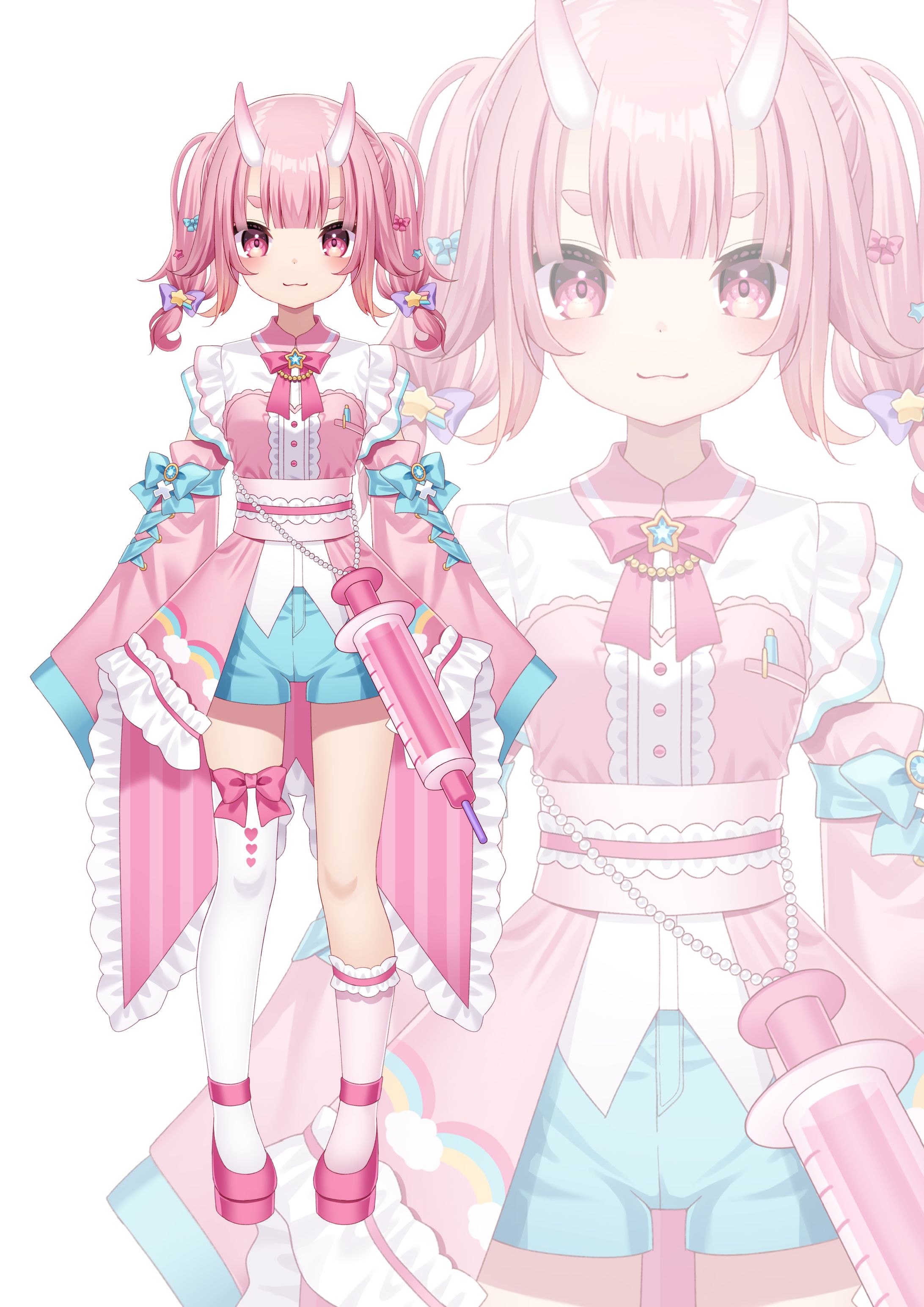 【お仕事】鬼神イヨ/VTuberモデルイラスト-1