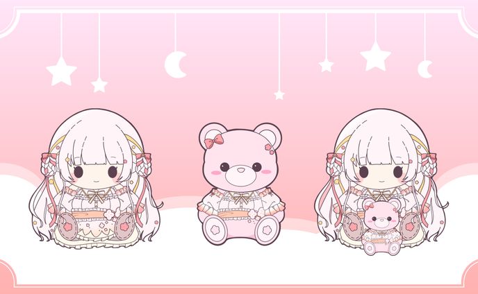 花音兎みみ様/ぬいぐるみ風イラスト