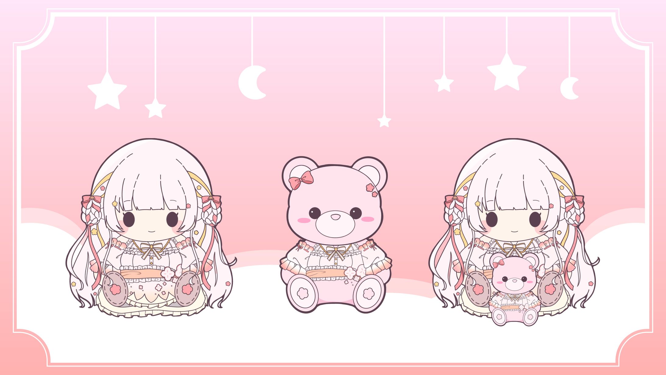 花音兎みみ様/ぬいぐるみ風イラスト-1