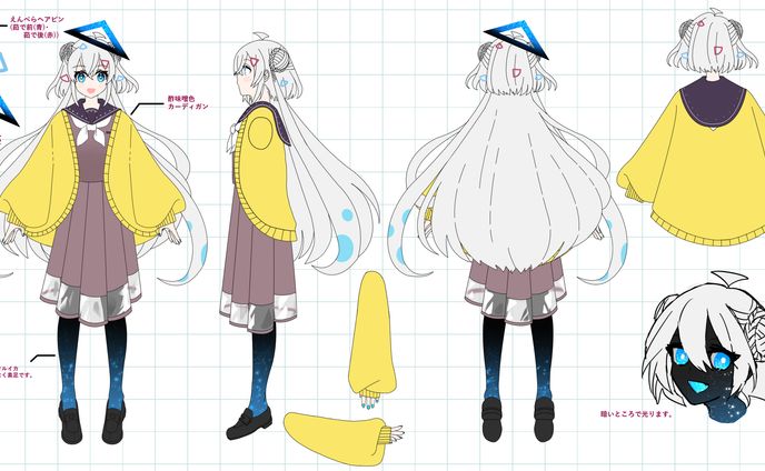 キャラクターデザイン（衣装のみ）、vライバー