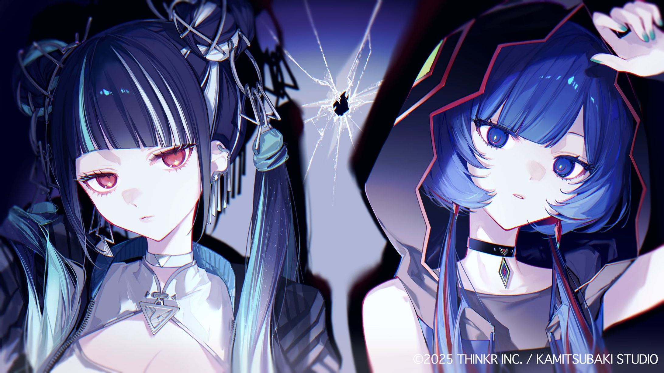 KAMITSUBAKI STUDIO/理芽さん、春猿火さん/『ファタール』歌ってみたイラスト-1