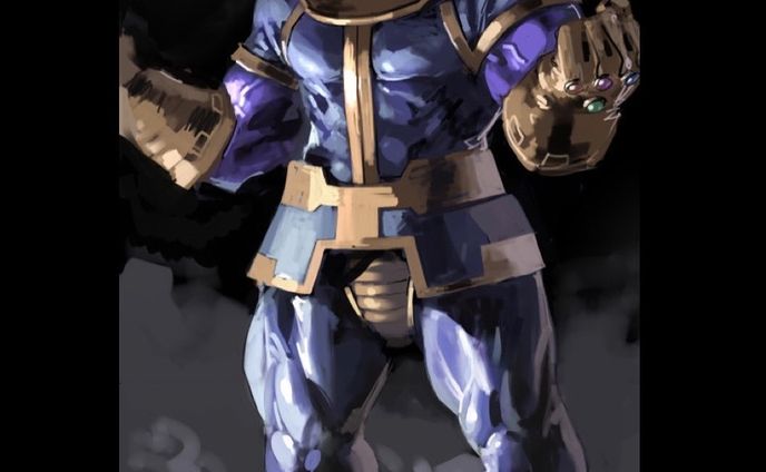 #illustration #art #drawing #fanart #marvel #thanos #イラスト #ファンアート #マーベル #サノス