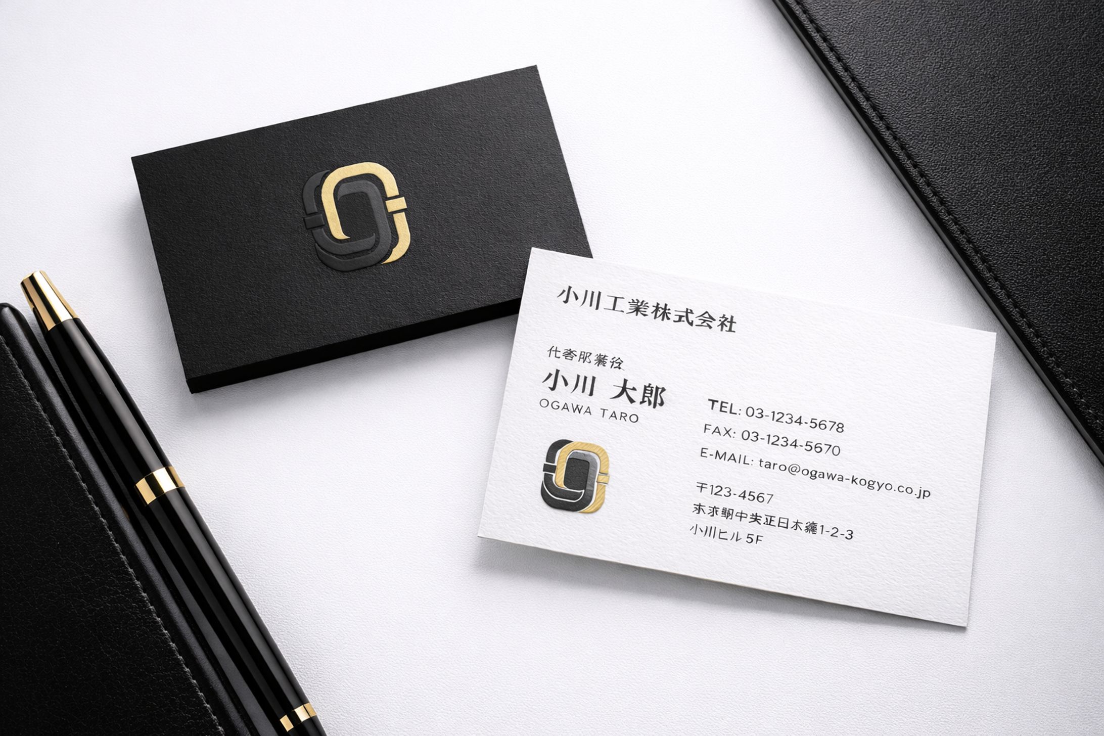 小川工業様｜建設業ロゴデザイン-1