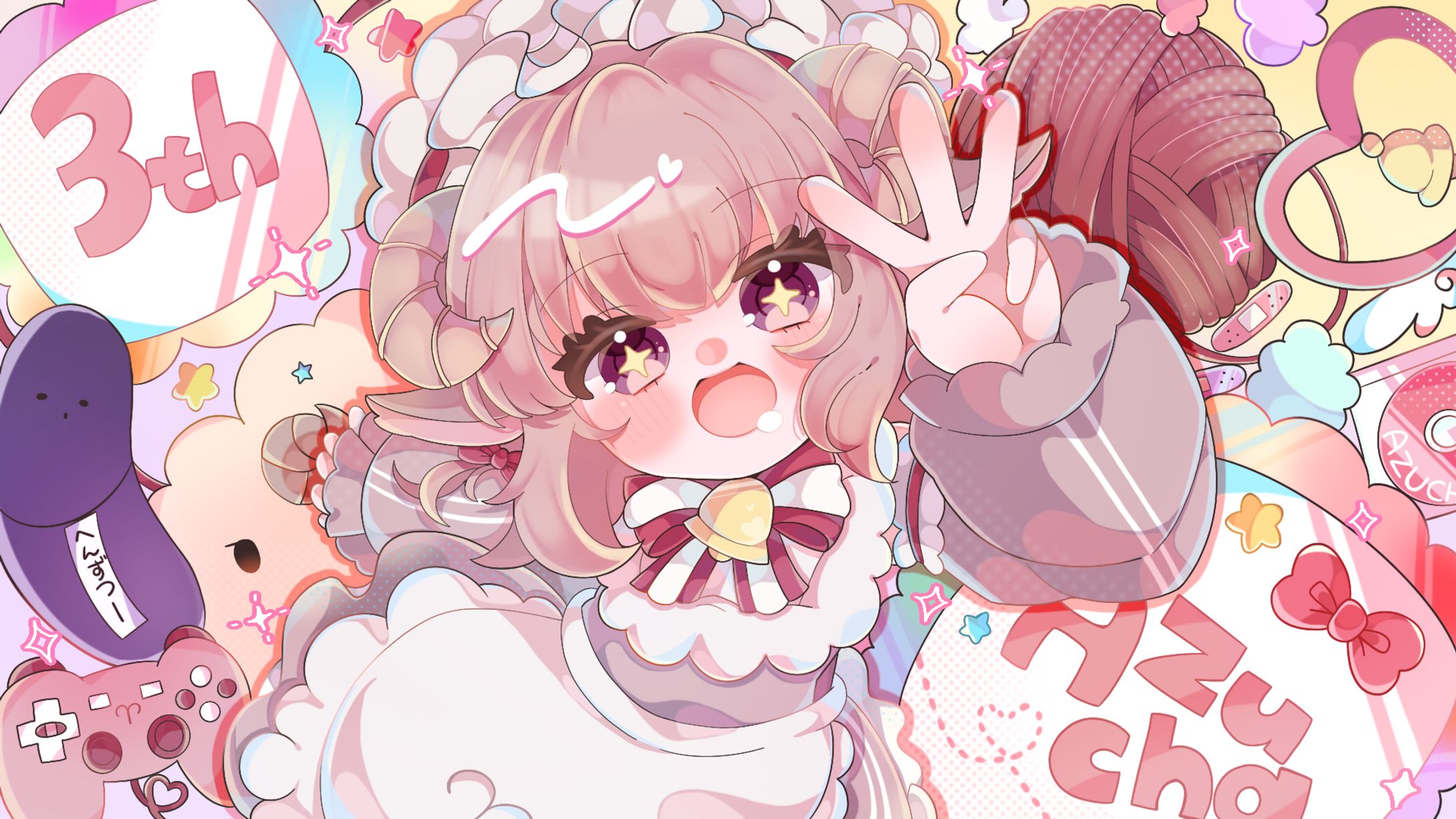 あずちゃ。様3周年記念サムネイルイラスト-1