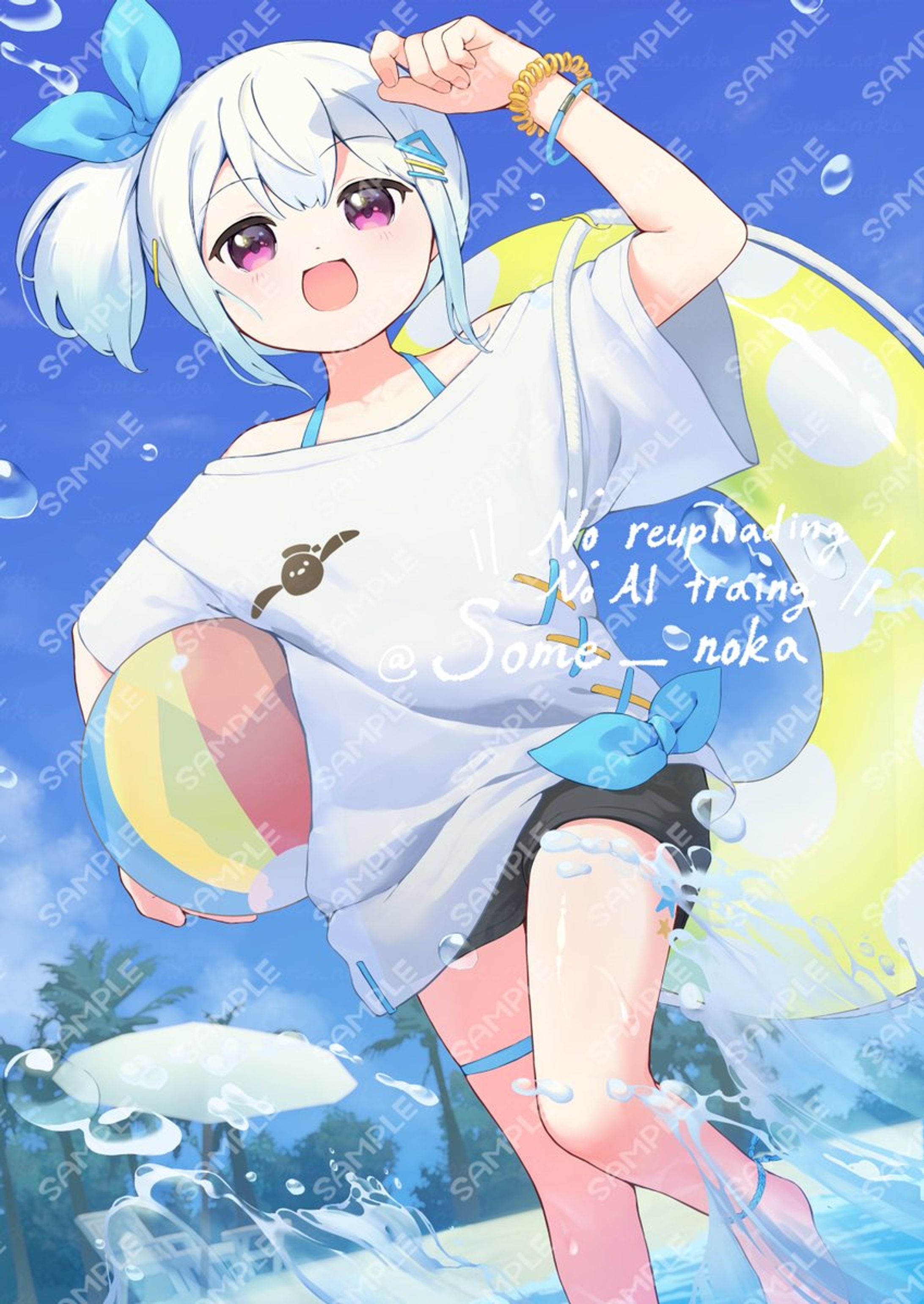 【ご依頼】白雪ラビ　水着イラスト-1