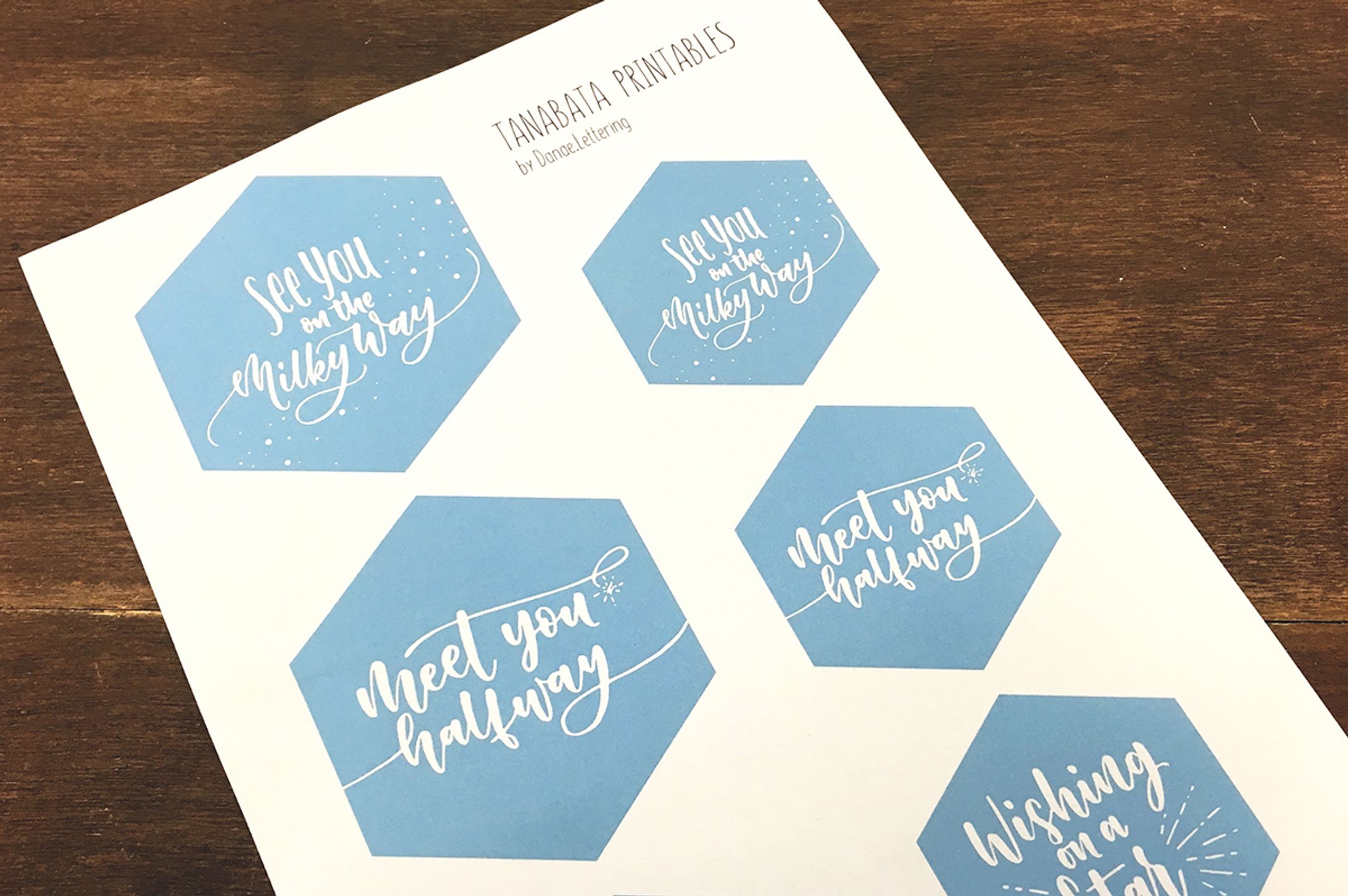 情報サイト ARCH DAYS 七夕ハンドレタリングテンプレート-1