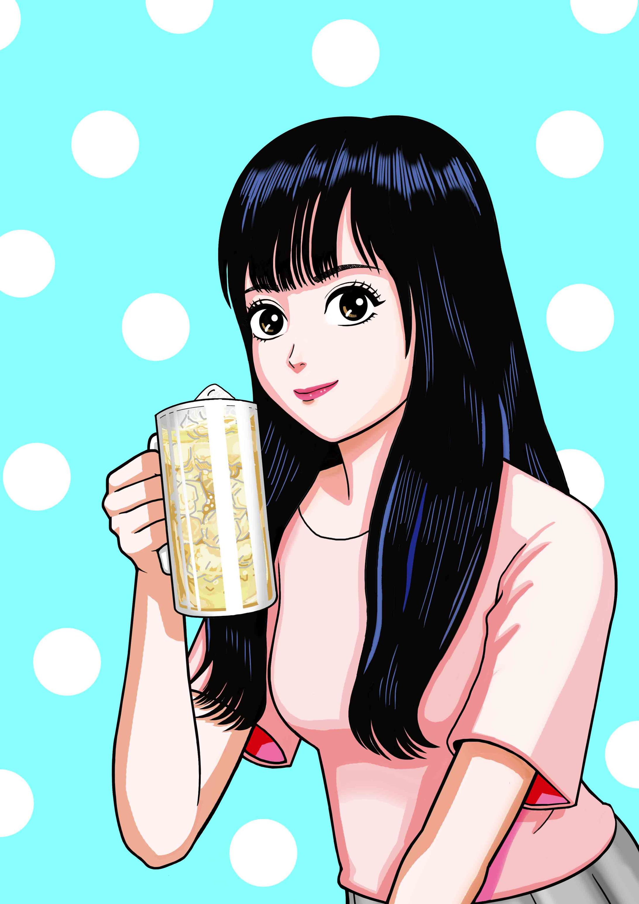 ８０sアニメ風ガール　-1