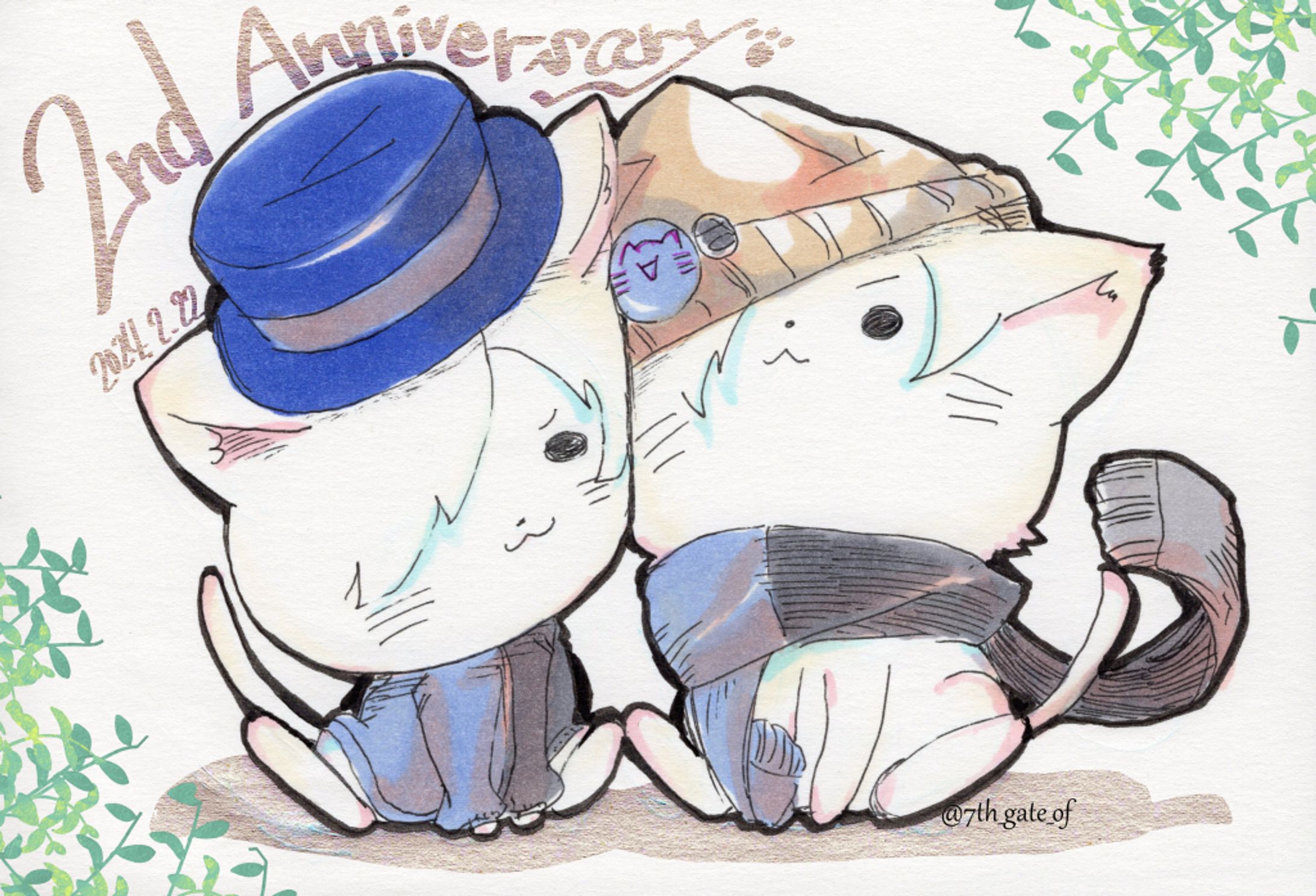 【アナログ】さかささん２周年記念ファンアート-1