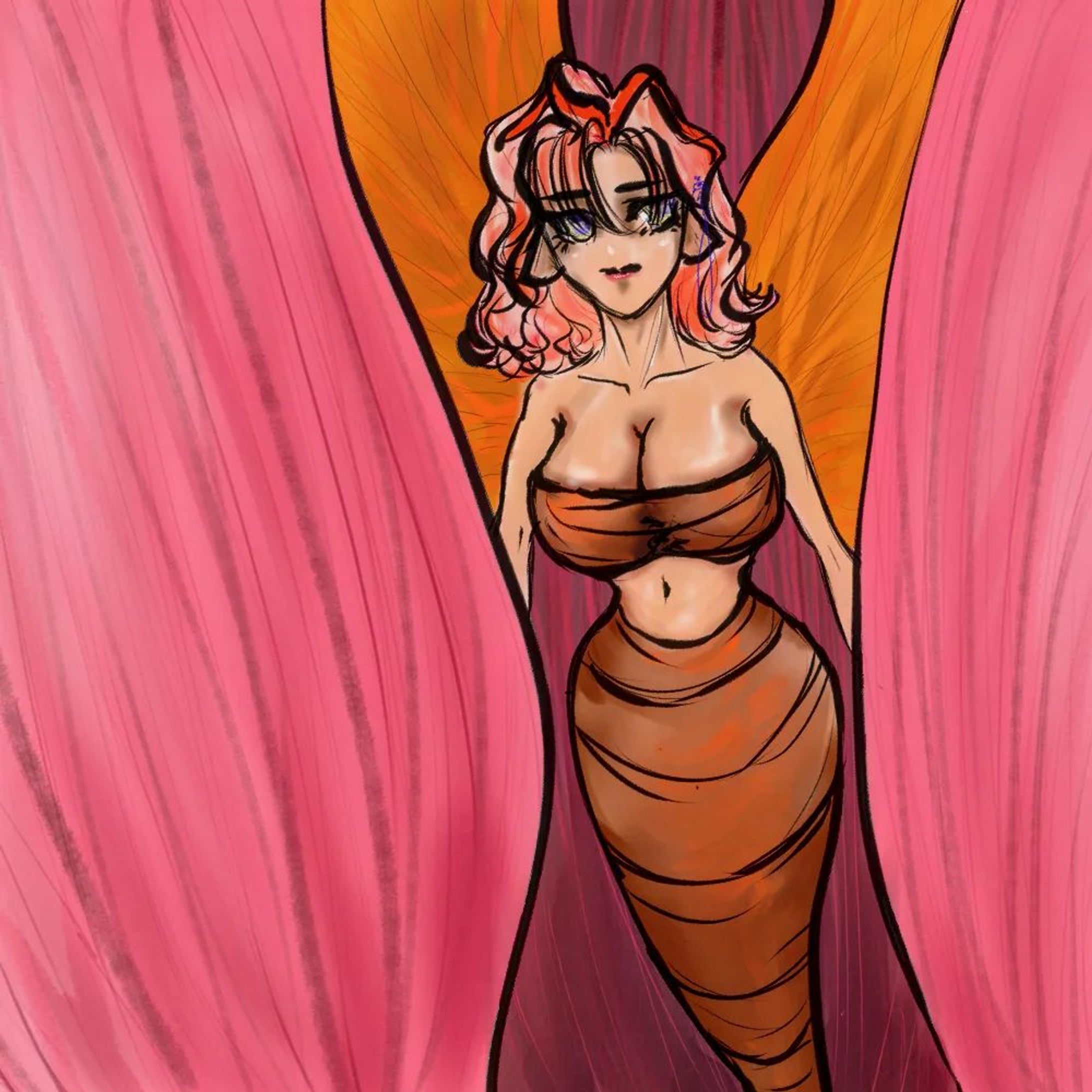 20220403. 
手癖らくがき続き。お腹のちょびぽて塗りが自分的にNEW!!です。きょぬーはこれがいまのぼくのかけるおおきさのげんかいです。#ごりごりごりっと芯減らし訓練 #originalcharacter　#ARTISULd16pro #clipstudiopaintpro #一次創作 
#amateurillustration #digitalillustration-1