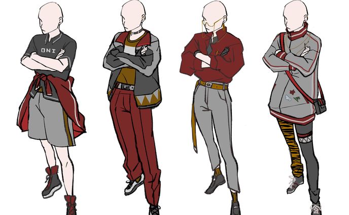 【キャラデザ】男性私服👹