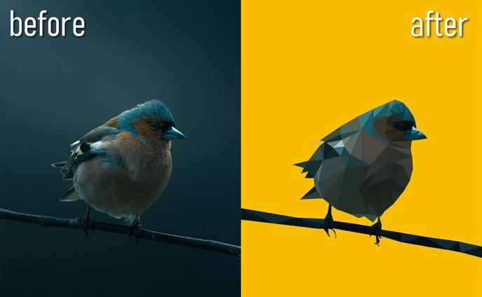 Illustratorではなく、Photoshopで作るポリゴンアート