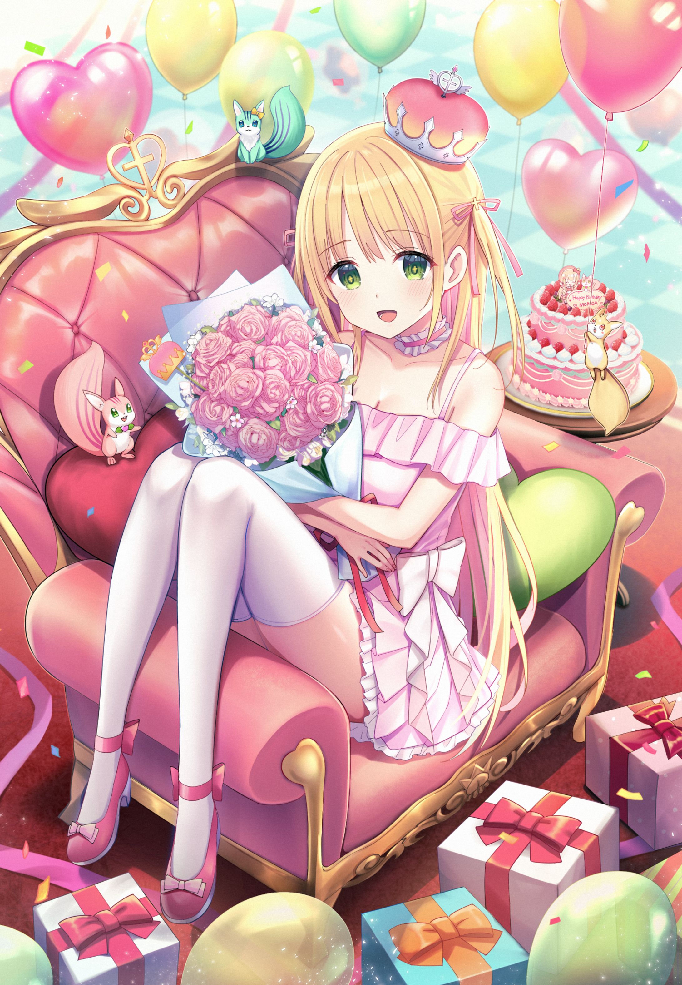 【お仕事】憩居ももあ誕生日イラスト2023-1