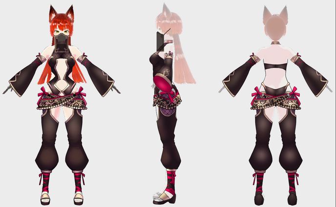 宮城じゅりを様　衣装デザイン及び衣装３D制作