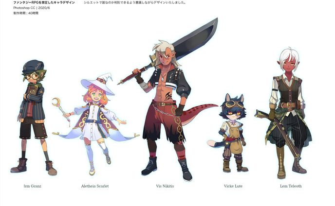 趣味でのキャラクターデザイン