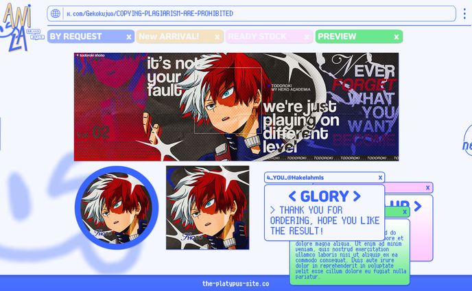 LAYOUT by request, GLORY.