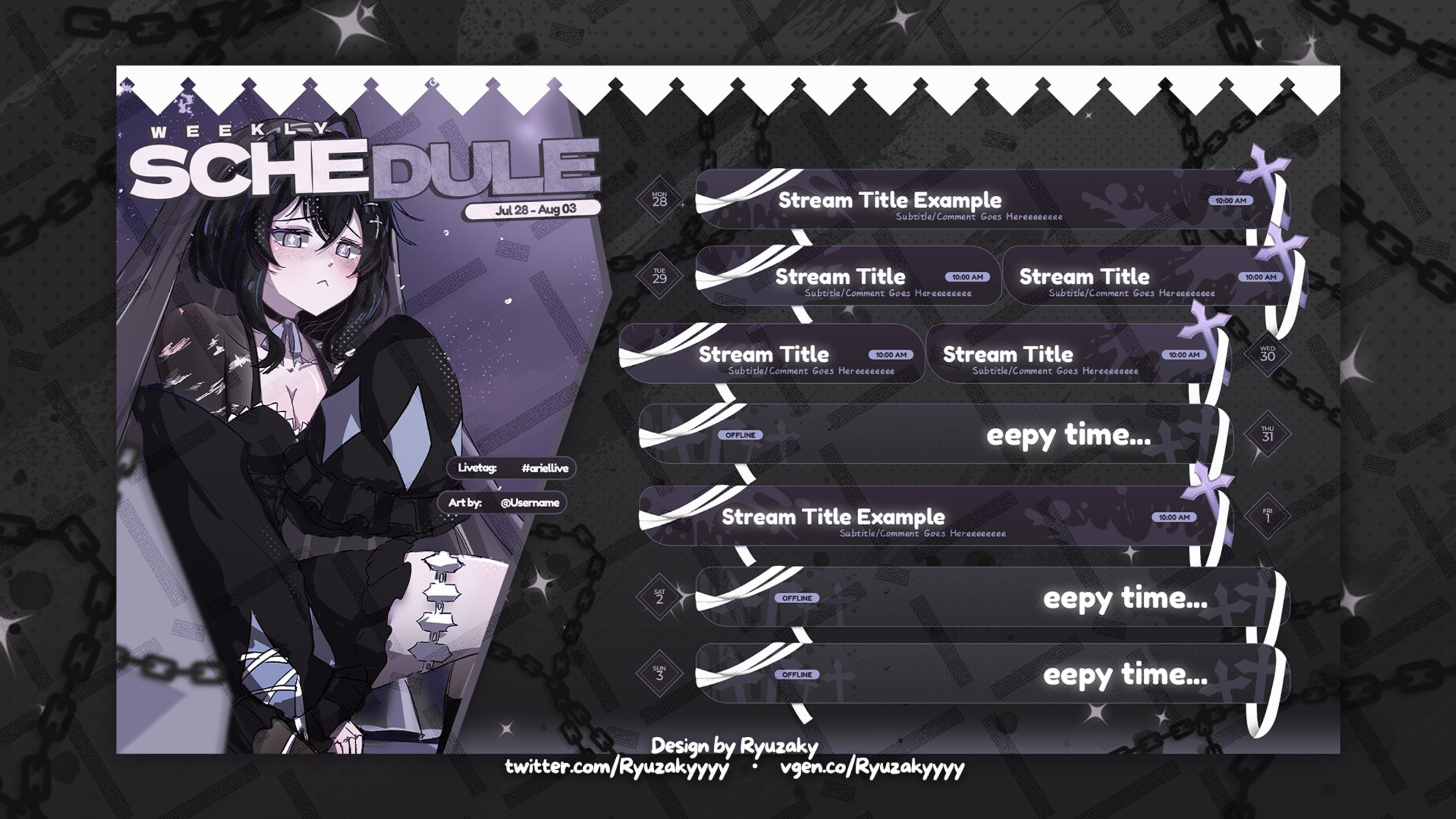 ArielVT's Stream Schedule-1