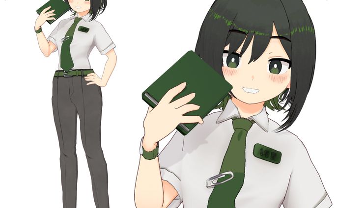 書店員Vtuber諸星めぐるさん3Dモデル