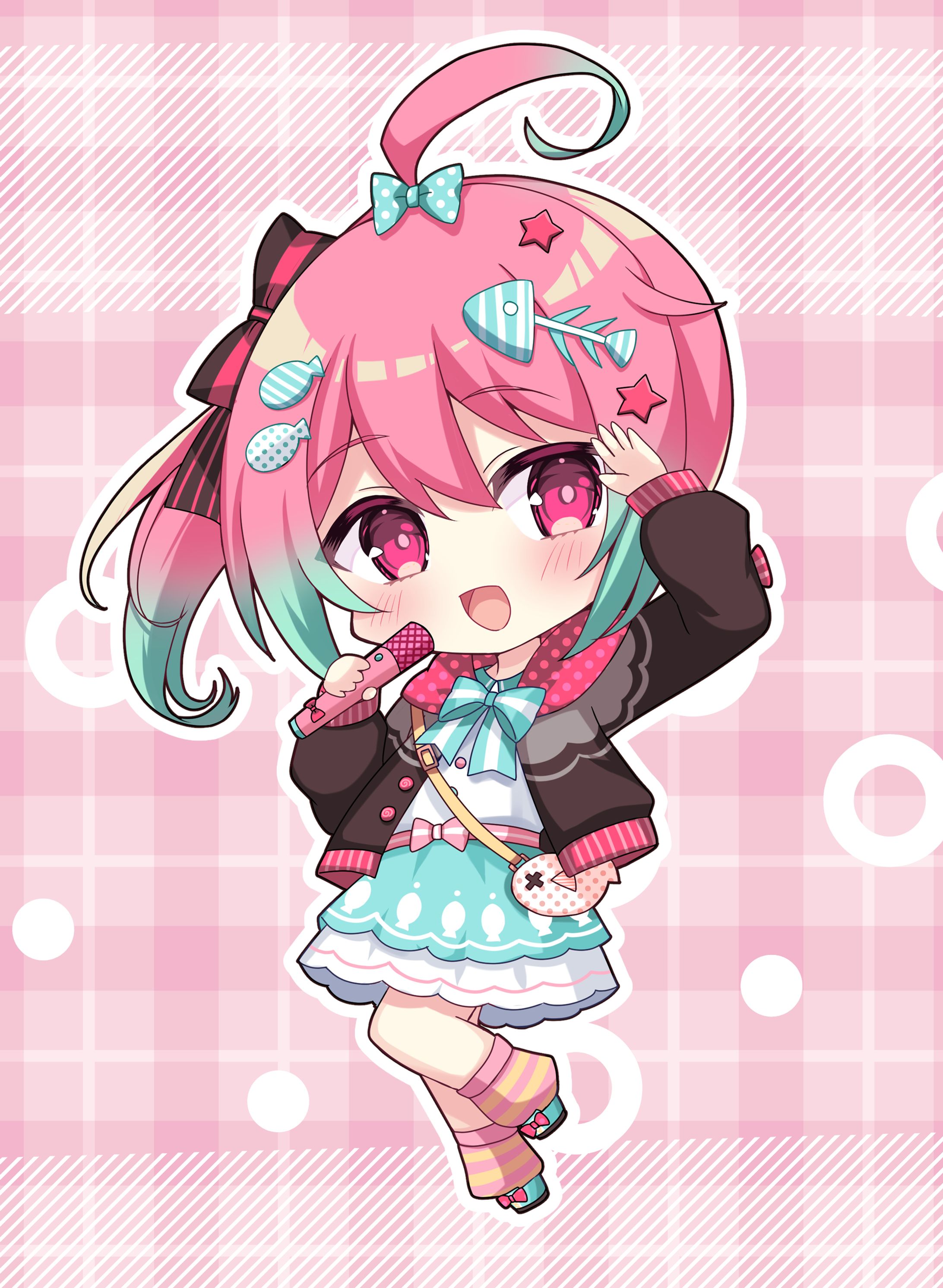 【お仕事】魚ノ透めいか様グッズ用SDイラスト-1