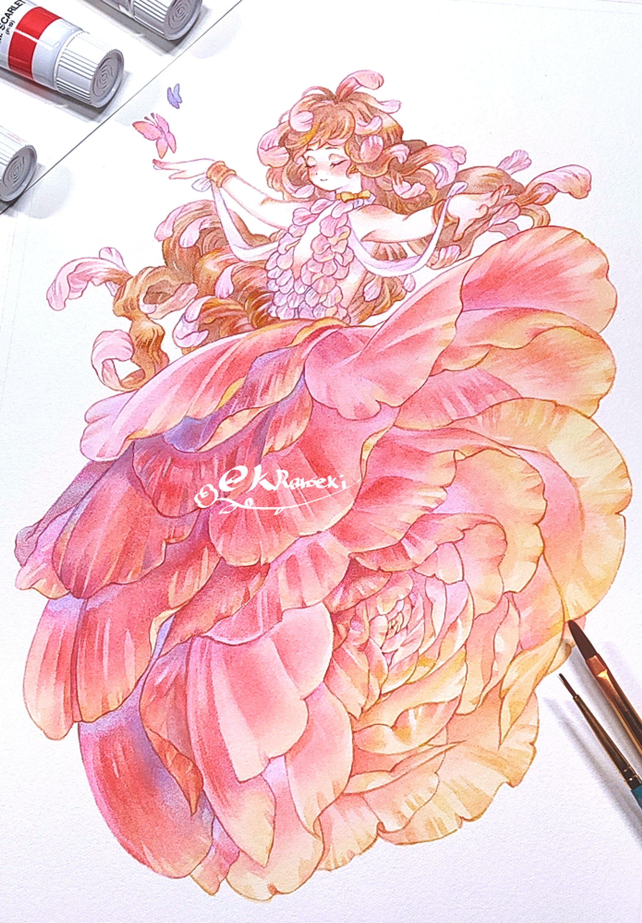 お花スカートの妖精-1