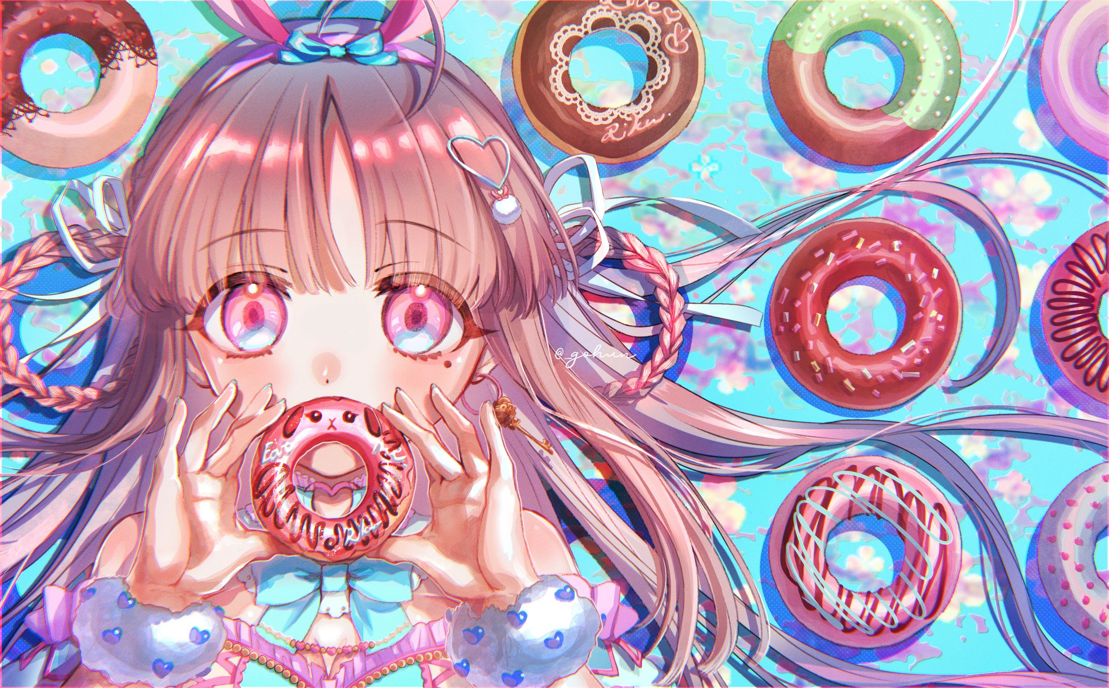 ドーナツヘアーの女の子-1