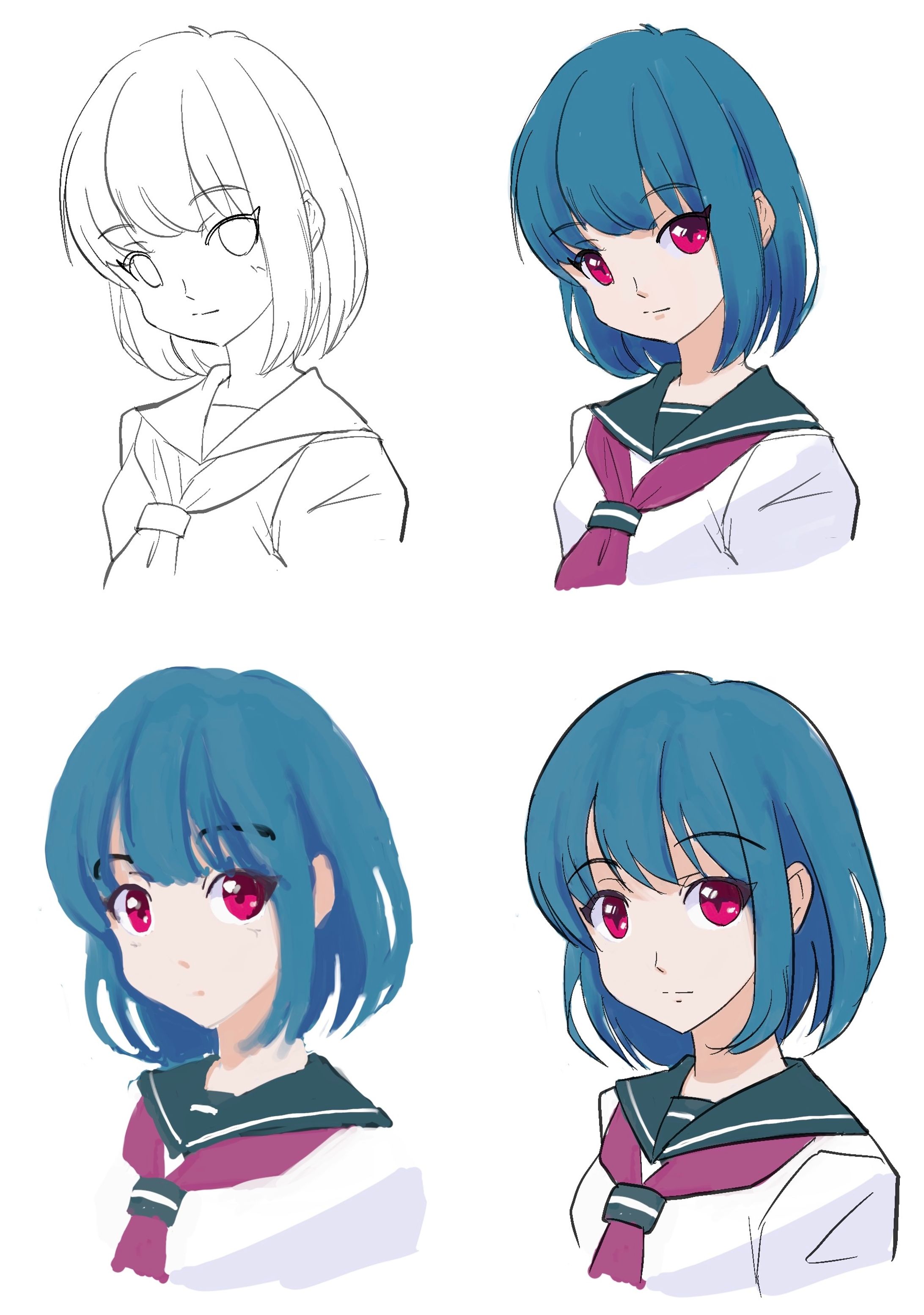 線画と塗りのサンプル-1