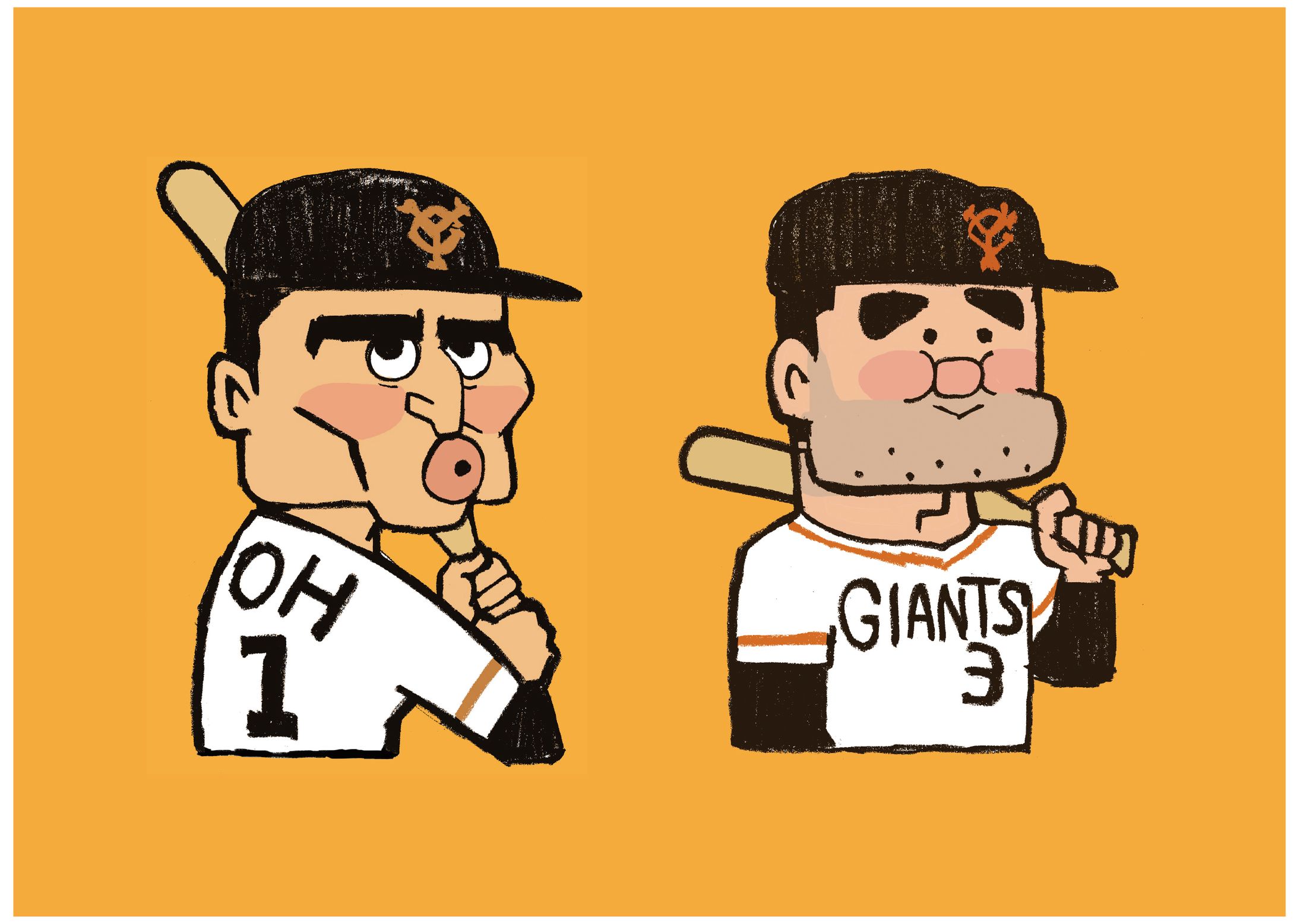 【似顔絵イラスト】野球選手＆監督-1
