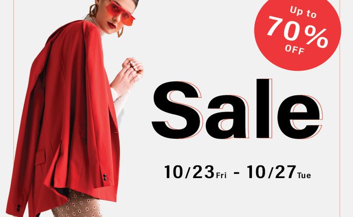 洋服屋のセール広告（Clothing shop sale ad)