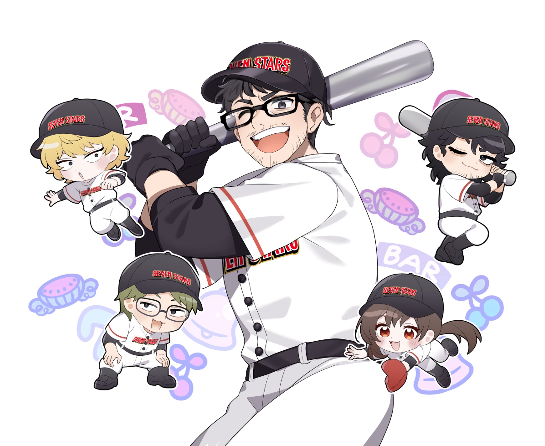 フラスタ用イラスト（SEVEN'S TVさま/ぽんぺいんさま）-1