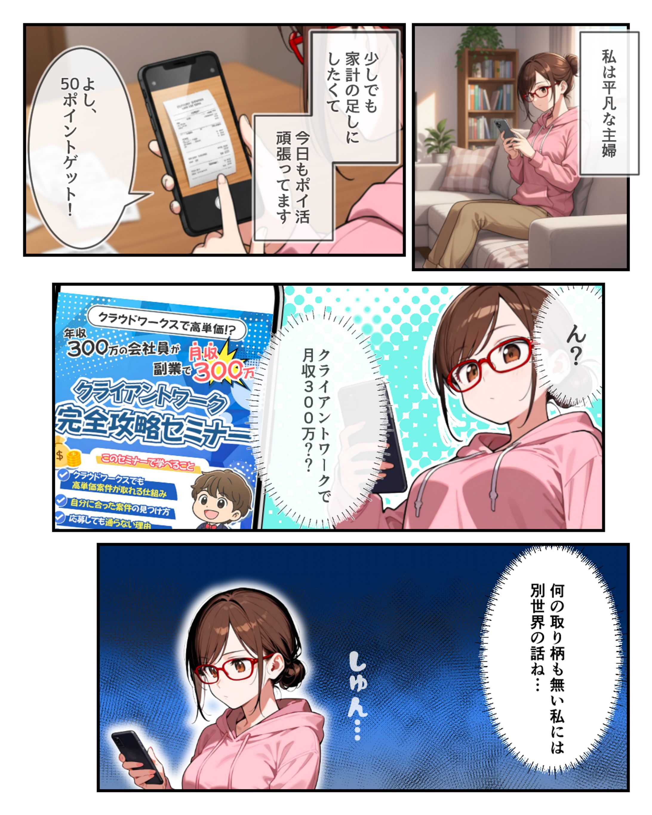 「なお屋」様 セミナー告知漫画-1
