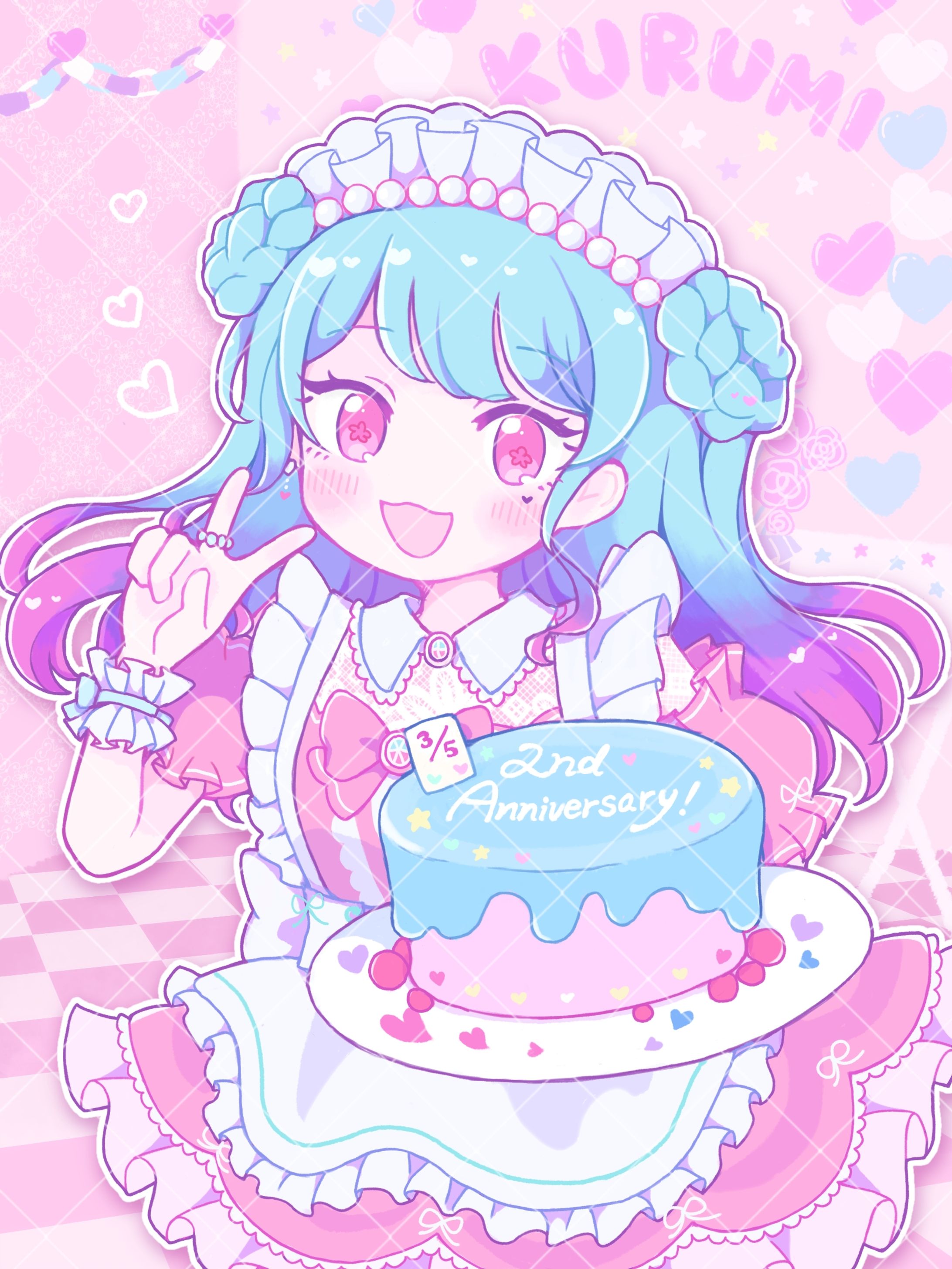 【記念イラスト】睦月胡桃様2周年記念-1