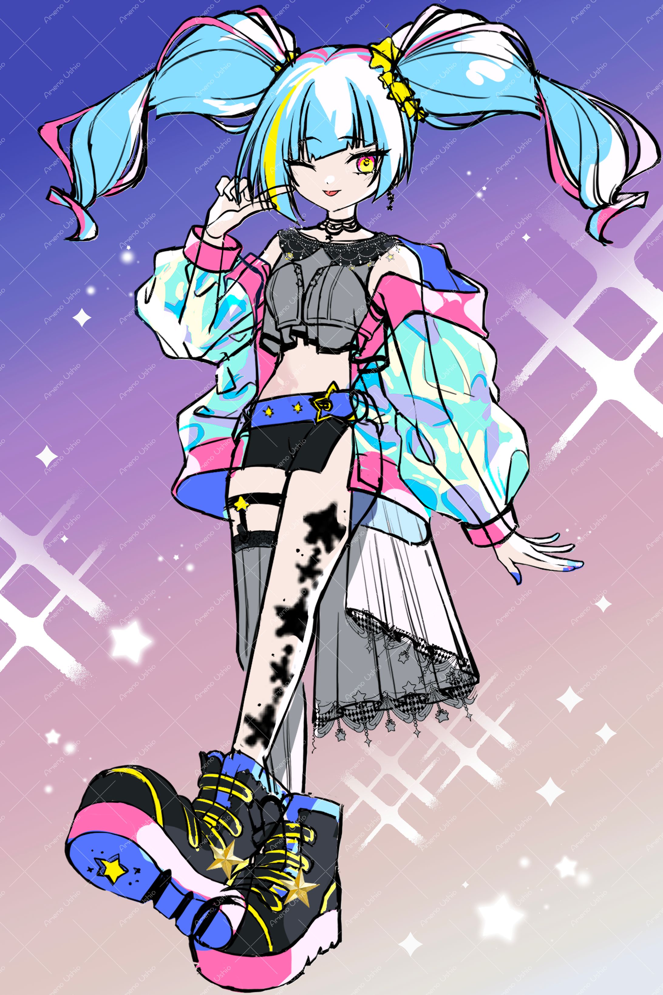 オリジナルキャラクター制作（ラフ）-1