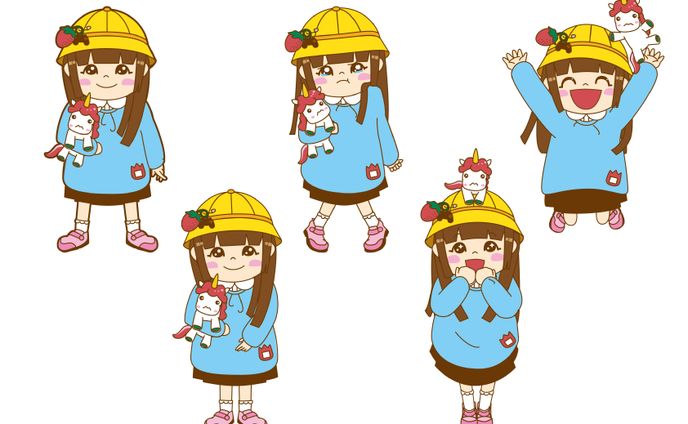 ましゅまろまなさん　キャラクターデザイン