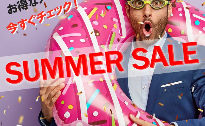 メンズファッションのサマーセールバナー