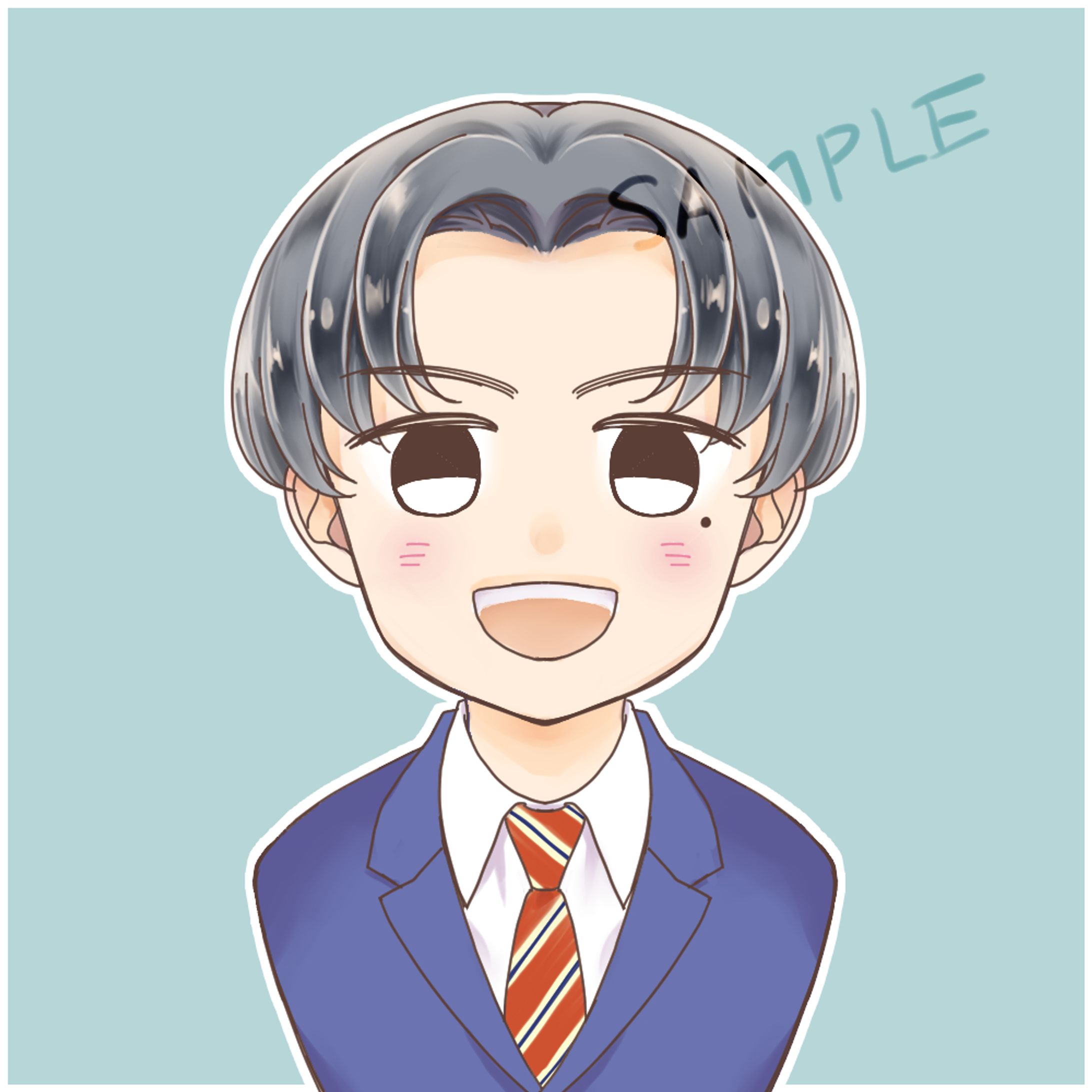 ゆるかわイラストアイコン　男性-1