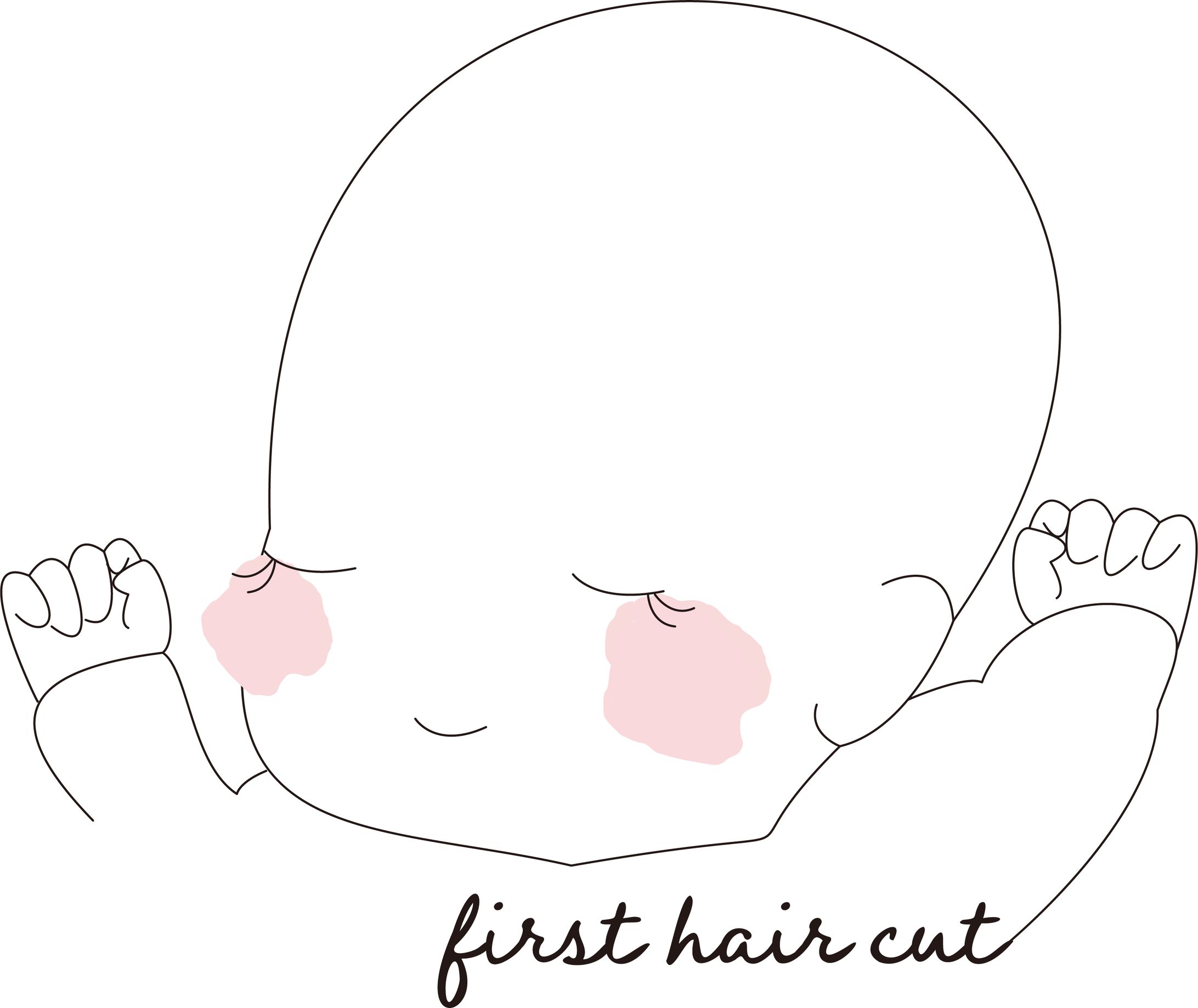 ファーストヘアカット台紙制作_ベビーマッサージ講師まほ様-1