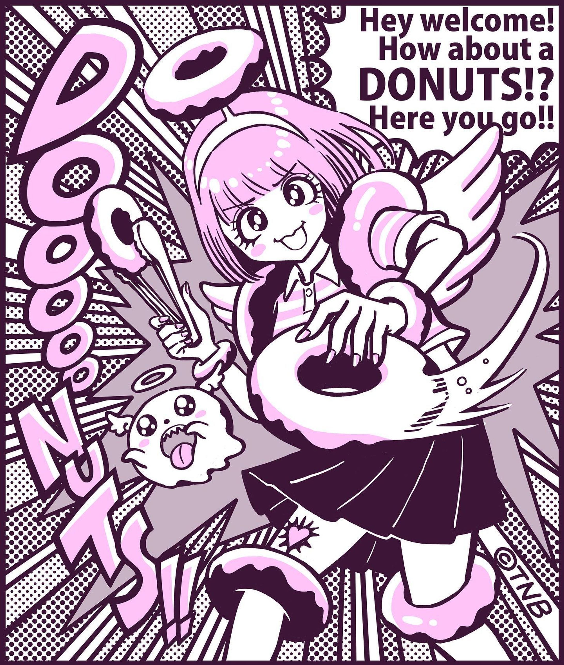 Archive⠀
posted at⠀2021.7
#先斗ぺろ #プロミスドラー #ドーナッツ Tシャツデザイン
⠀
#TNBwork#illustration #illust #mangaart #drowingart #drowings #girl #イラスト #イラストグラム #女の子 #女の子イラスト #ガールズイラスト-1