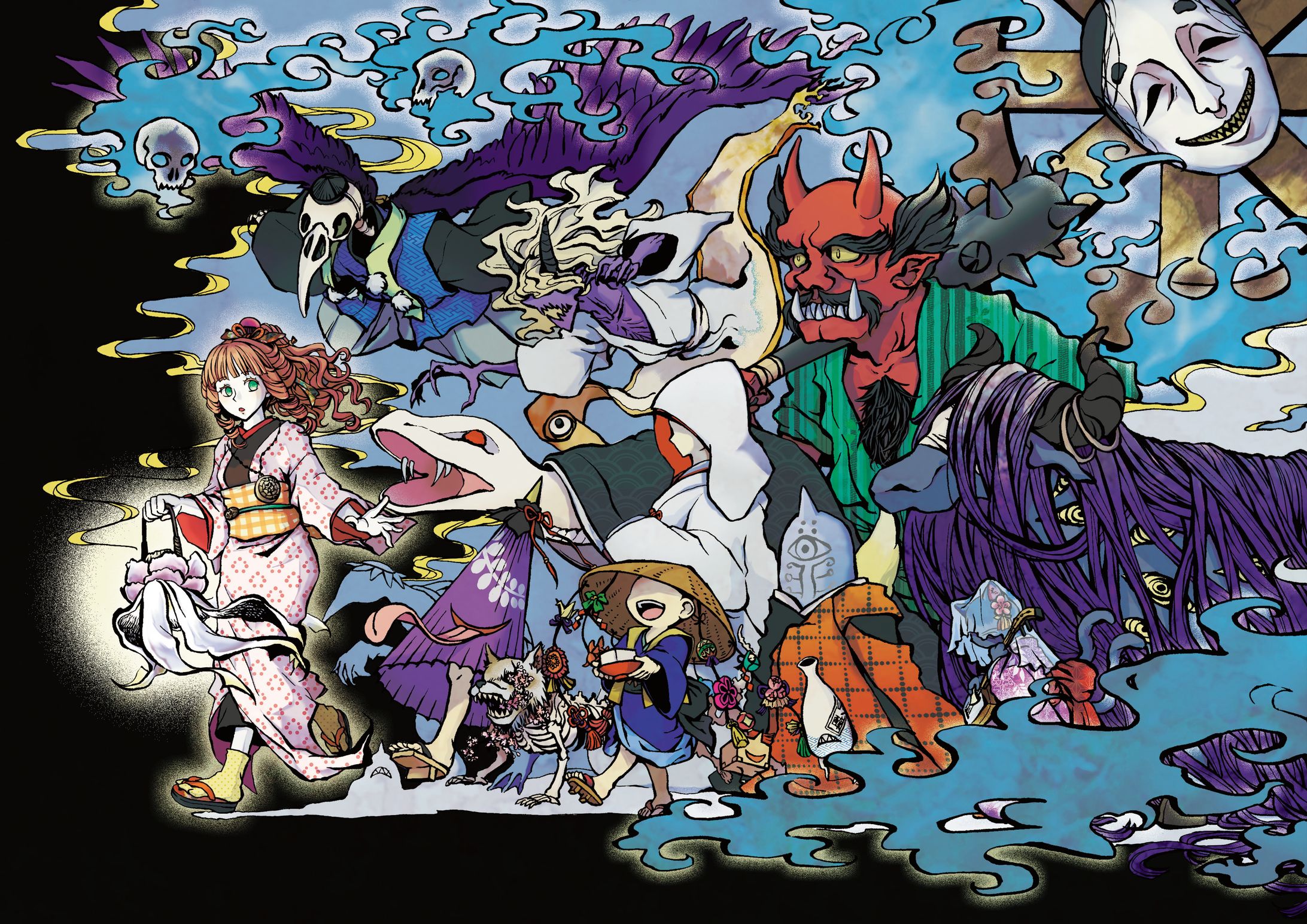 展示参加イラスト04「空想百景御伽絵巻」-1