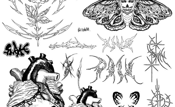 ラインワーク・趣味絵 