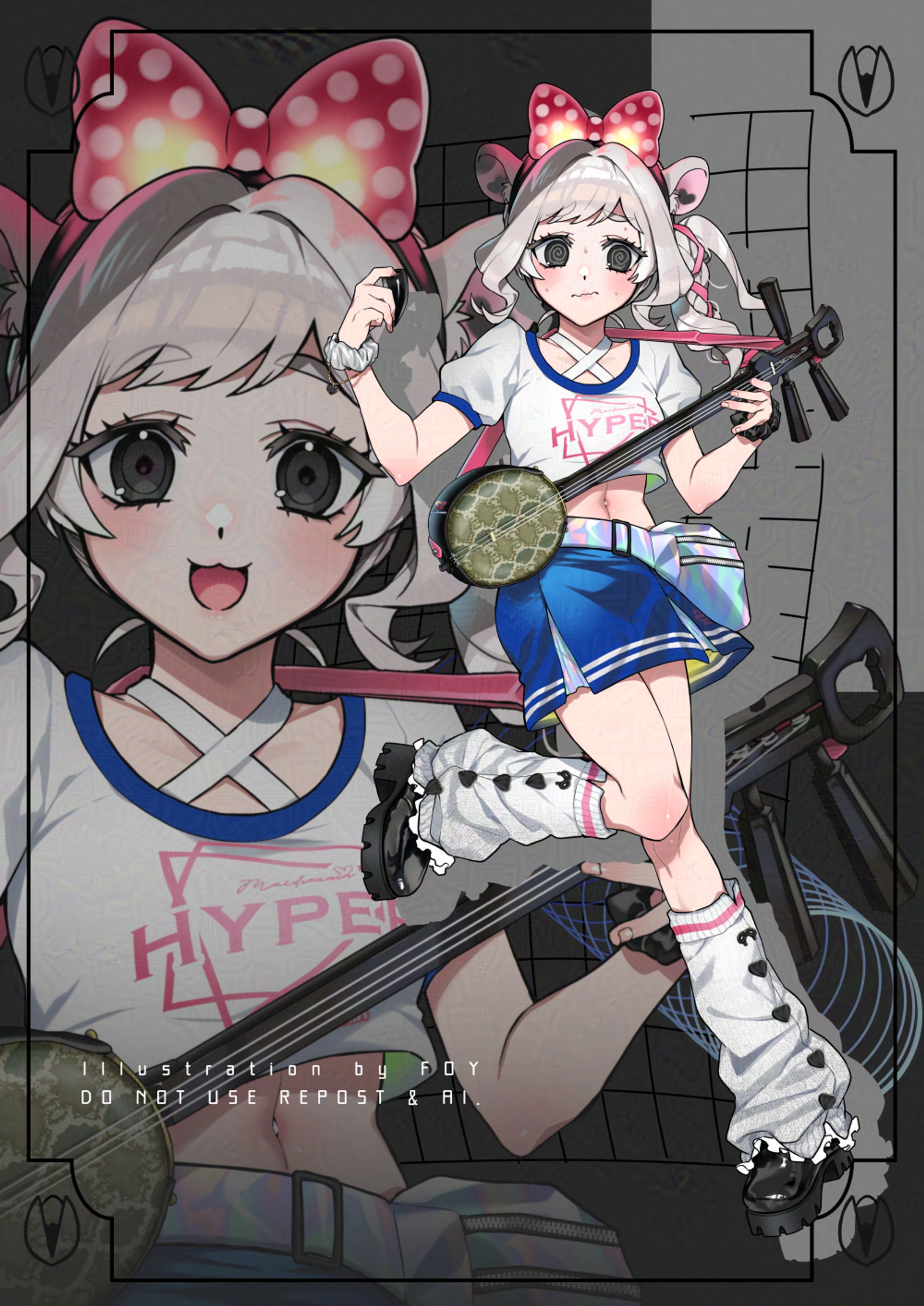 無限大プロモーション所属Vメイド 葉夢星まめだいふく ハイパー制服立ち絵-1