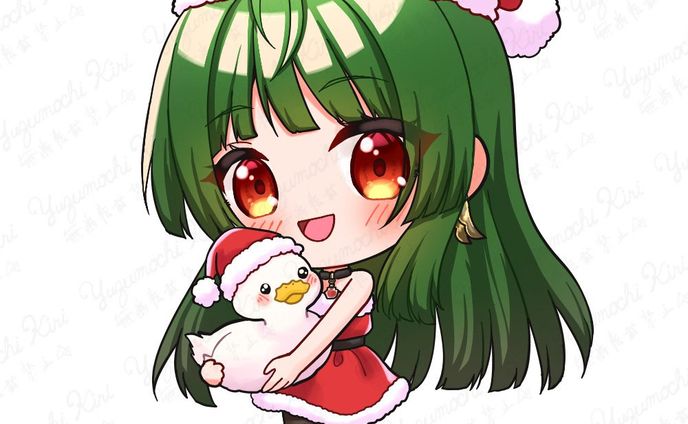 きぃたまぉ様 クリスマスミニキャライラスト