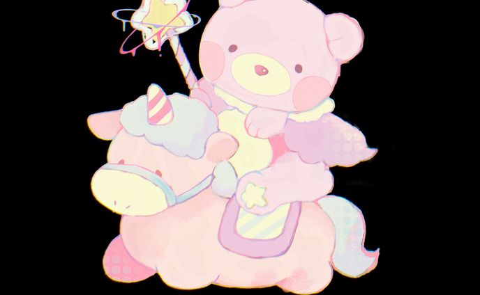 パステルカラー、イラスト