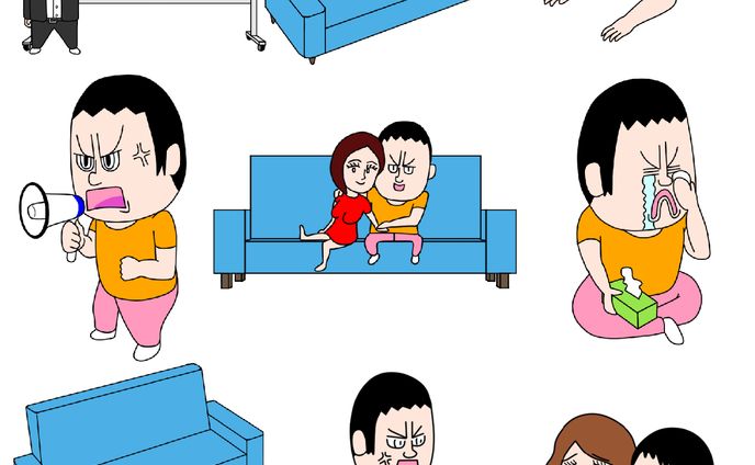 シンプルで面白いイラストの制作