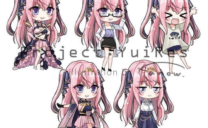 Vtuber デフォルメ立ち絵イラスト