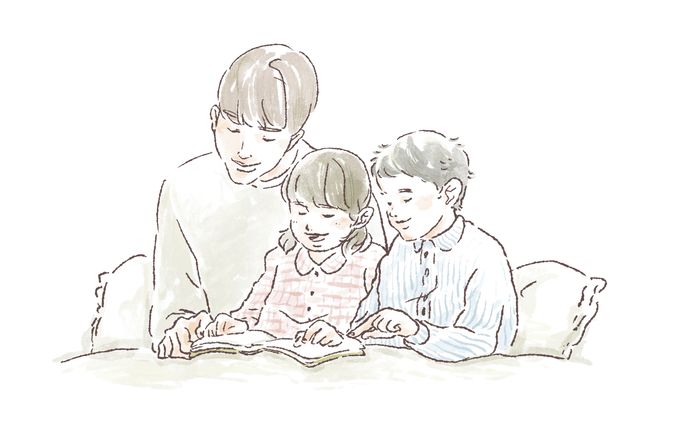 おやすみ前の絵本のじかん